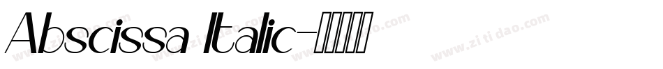 Abscissa Italic字体转换